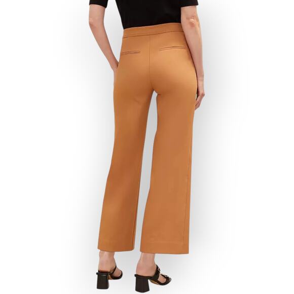 Size12 AnnTaylor TheGrace StraightPant Pecan Ankle HiRise Pockets - Picture 2 of 16